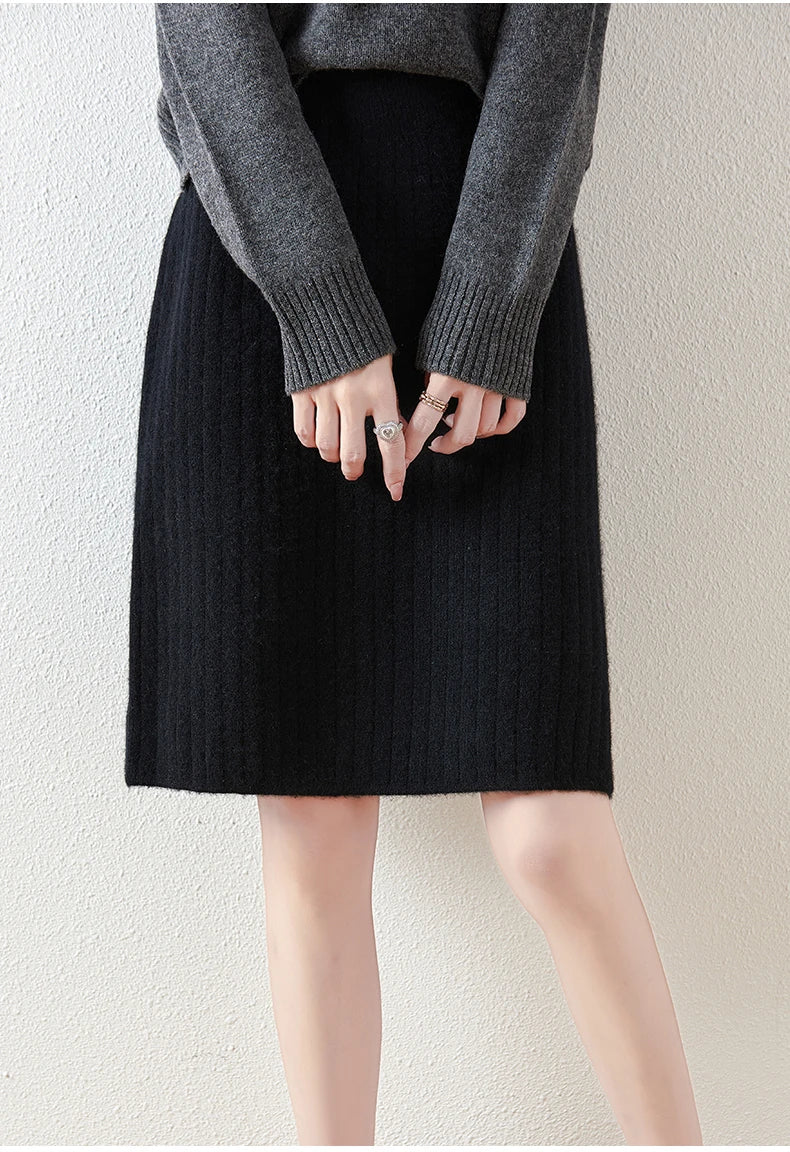 Camilla Merino Wool Midi Skirt