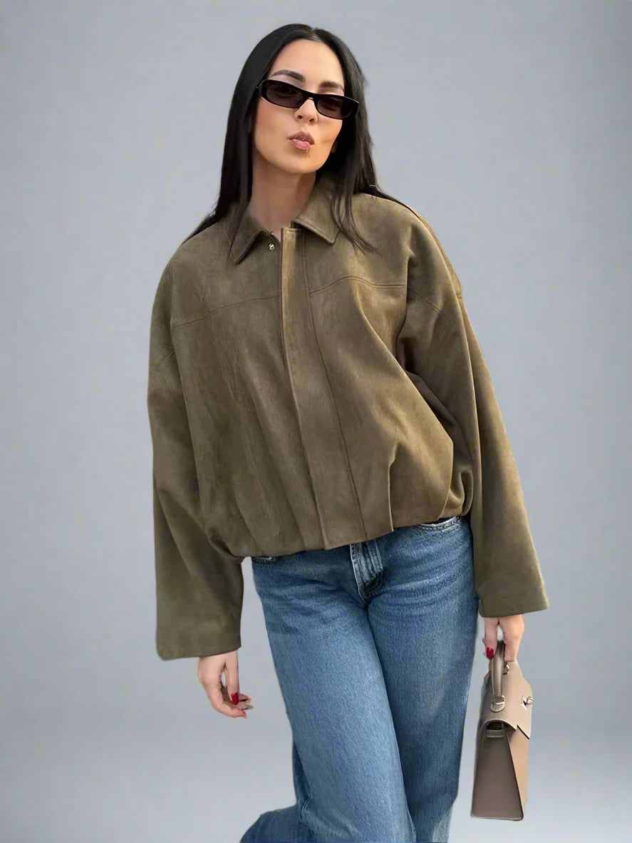 Arden Women's Suede Bomber