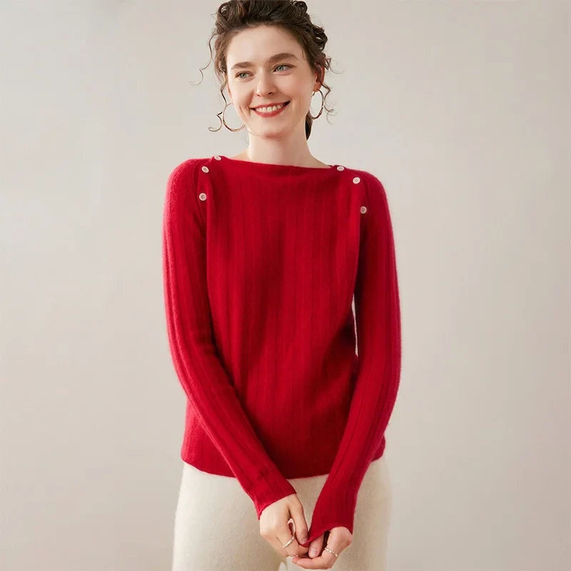 Maribel Buttoned Cashmere Sweater