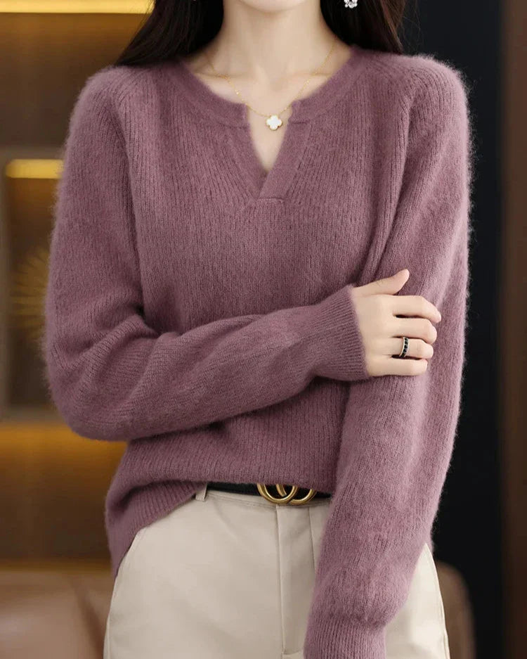 Brushed Mink Wool Pullover