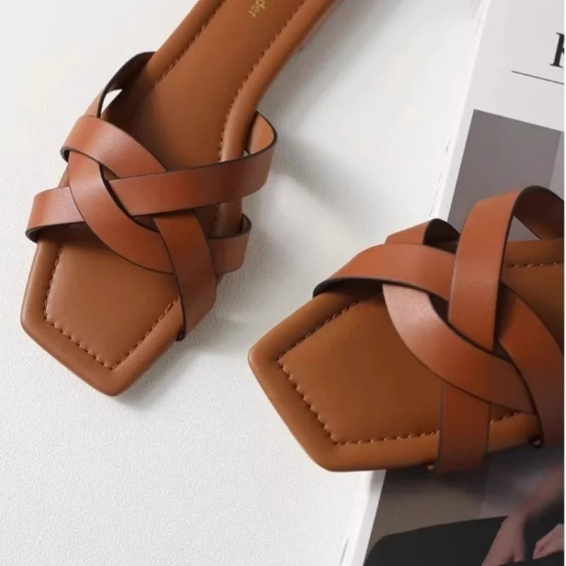 Orielle Woven Slide Sandals