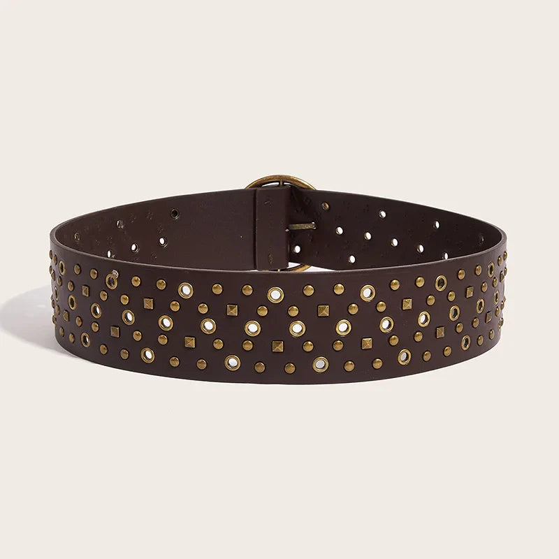 Oversized Women's Leather Belt