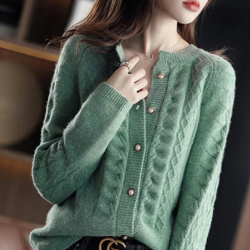 New London Pearl Button Cardigan