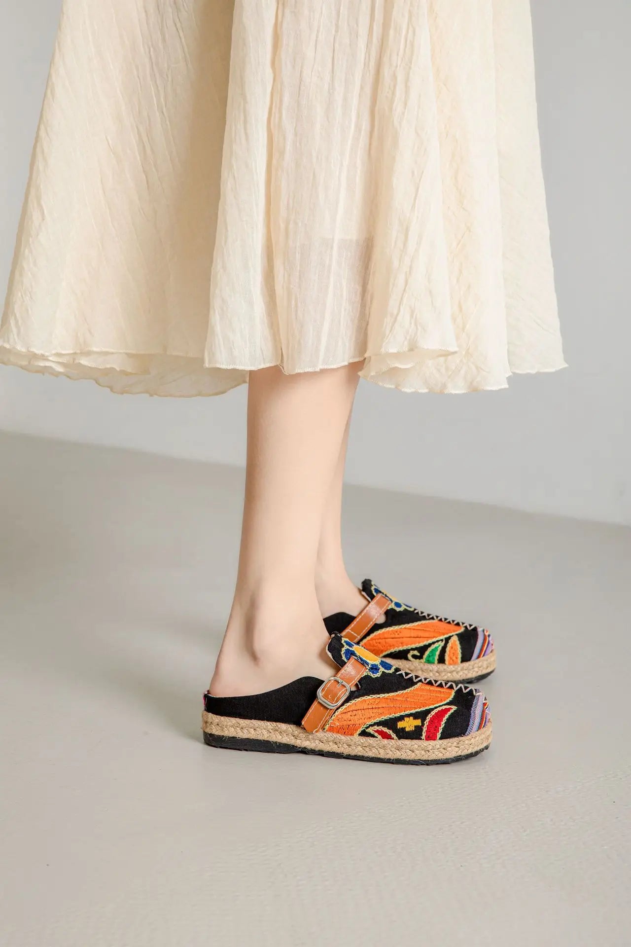 Evelyn Rojas Woven Slip-Ons