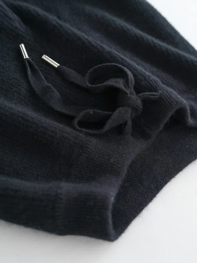 Wool Knitted Wide Leg Pants