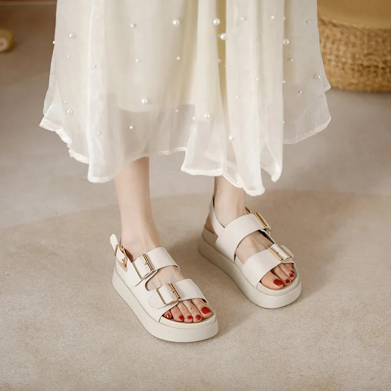 Italian Leather Platform Sandal