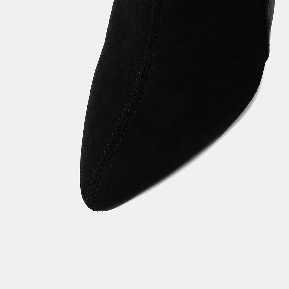 Krista Suede Pointy Toe Heels