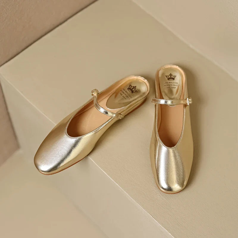 Dahlia Leather Mary Flats