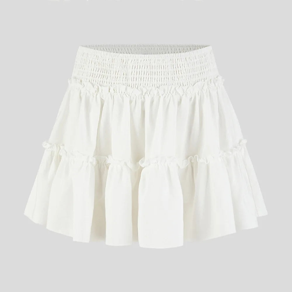 Viora Leopard Ruffle Skirt
