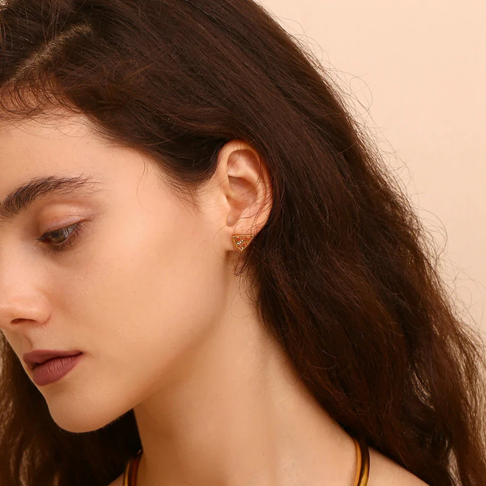 VivaVita Enamel Snack Stud Earrings