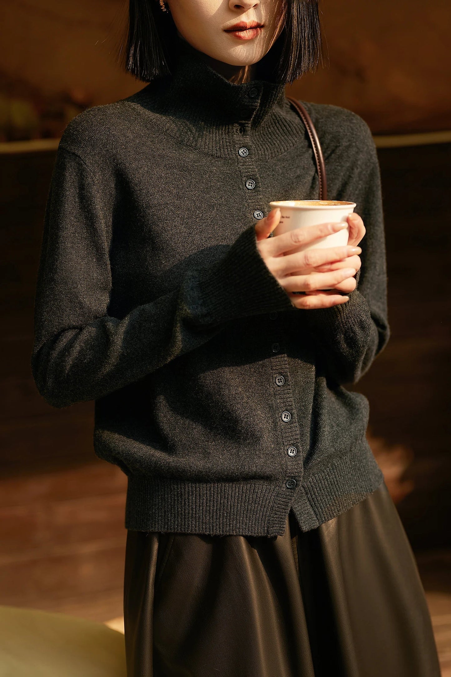 Vercelli Cashmere Button Sweater