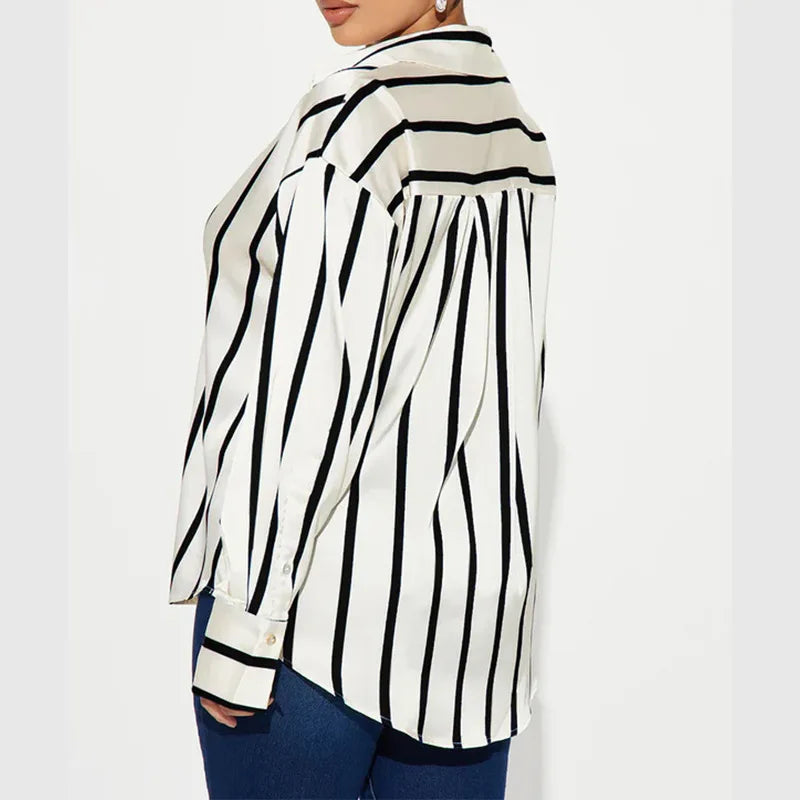 Delaney Satin Stripe Shirt