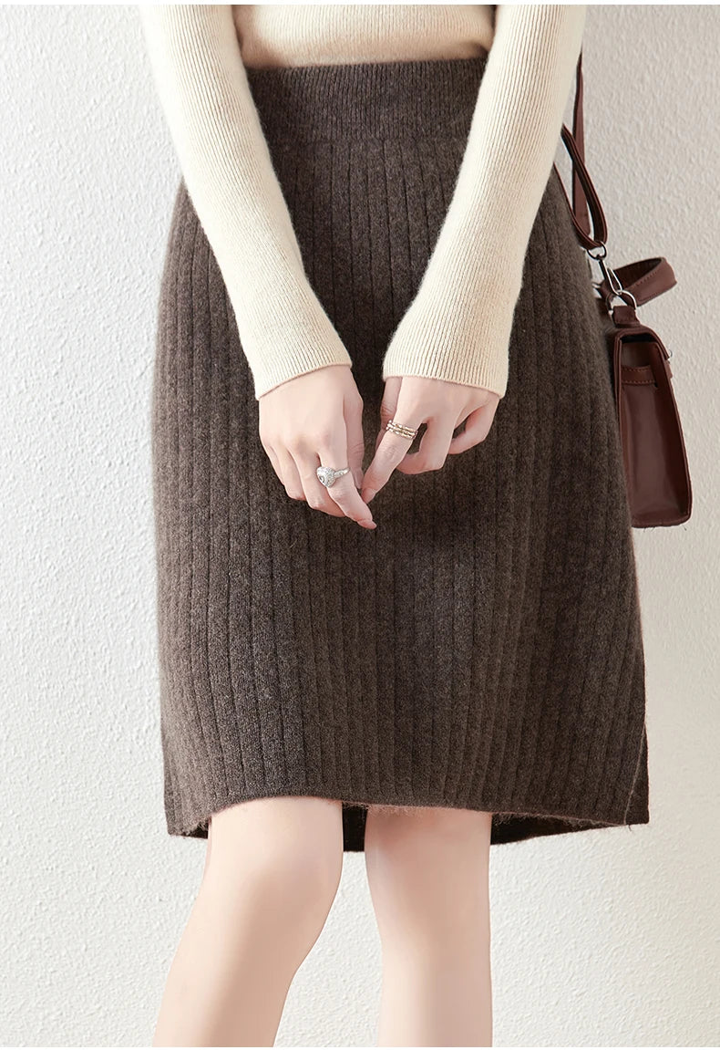 Camilla Merino Wool Midi Skirt