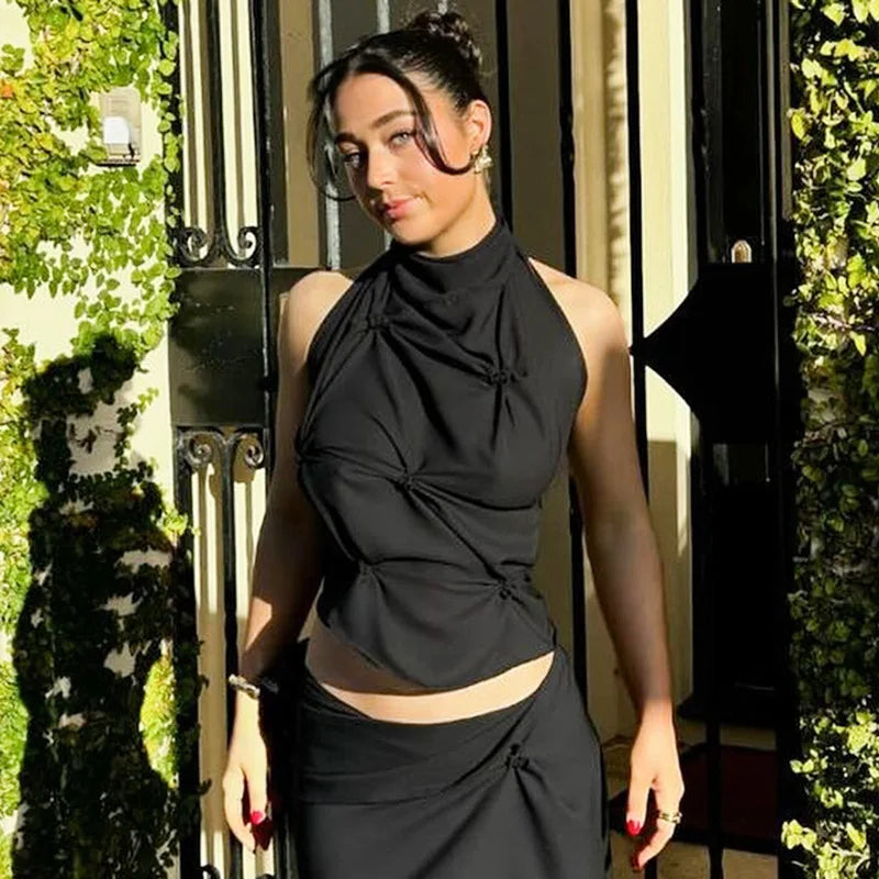 Fallon Tie-Back Halter Top