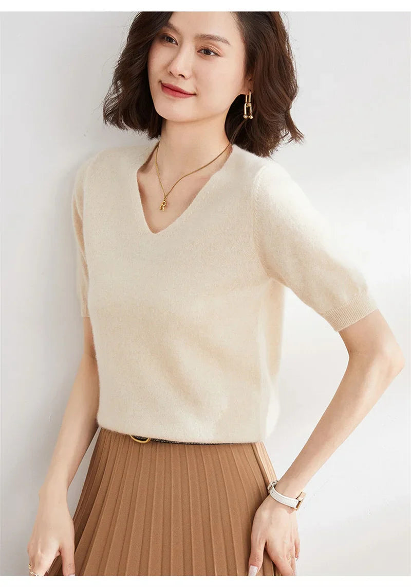 Elysian V-Neck Knit Top