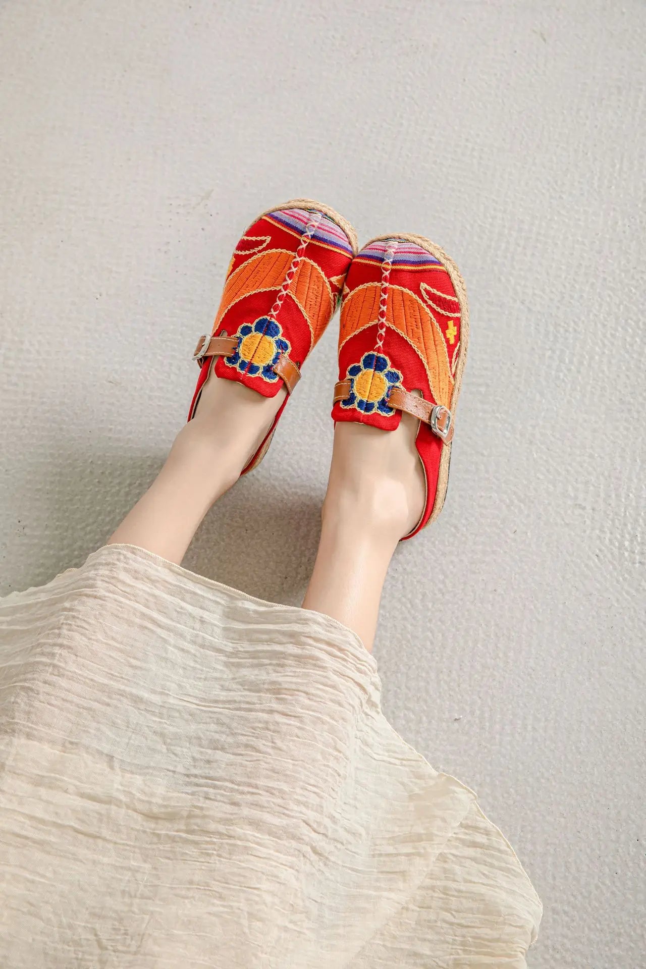 Evelyn Rojas Woven Slip-Ons