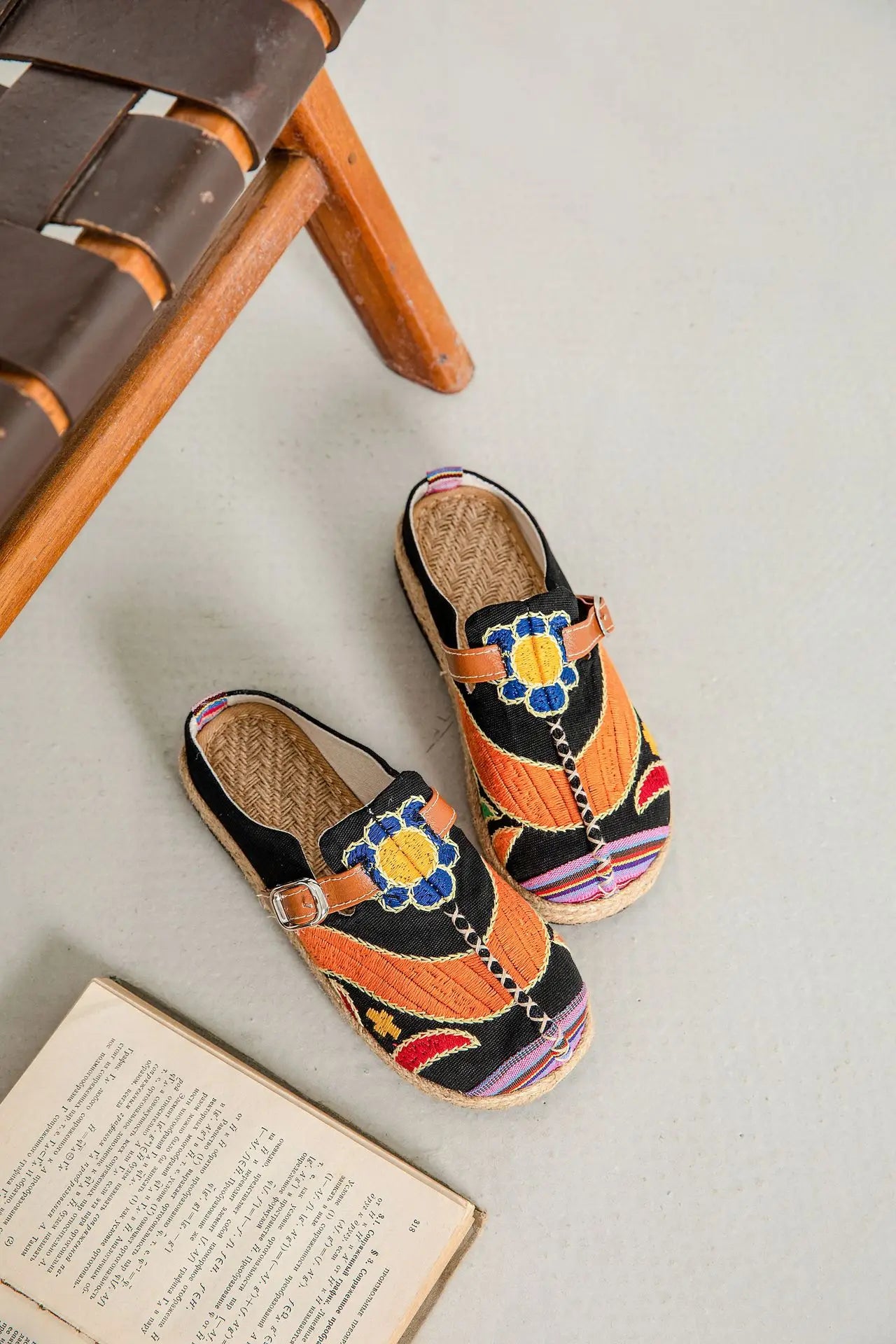 Evelyn Rojas Woven Slip-Ons