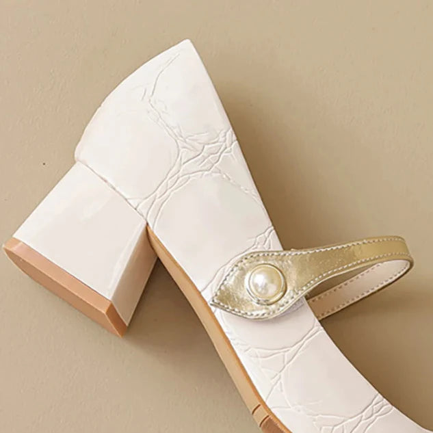 Bellore Pearl-Tip Mary Janes