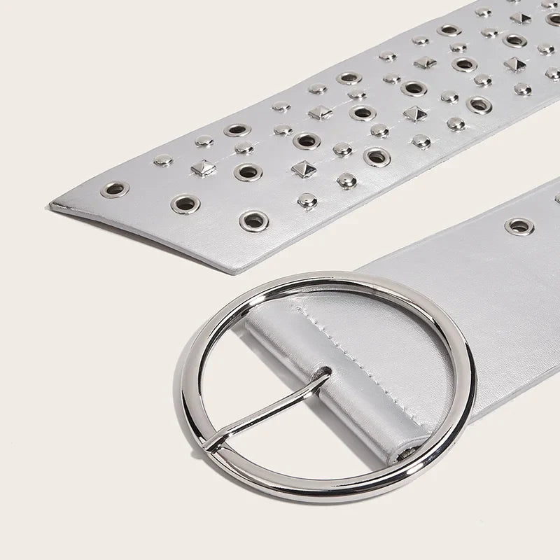 Oversized Women's Leather Belt