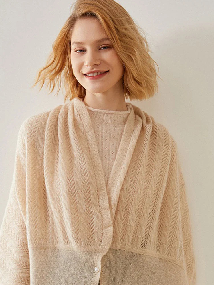 Cashmere Pearl Cardigan Wrap