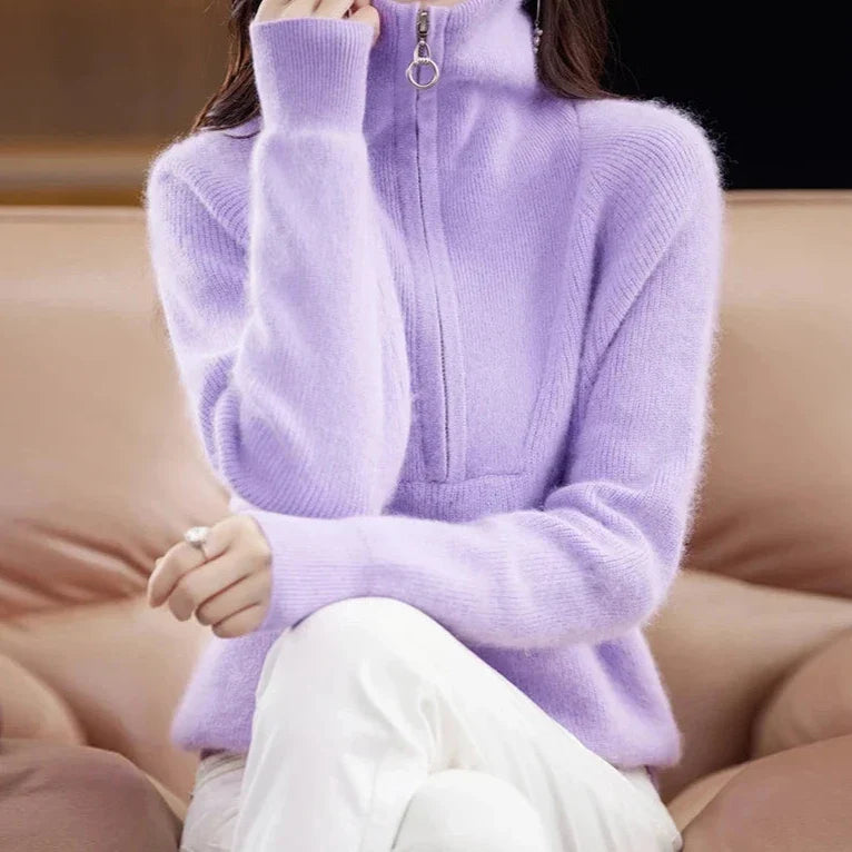 Mink Wool Half-Zip