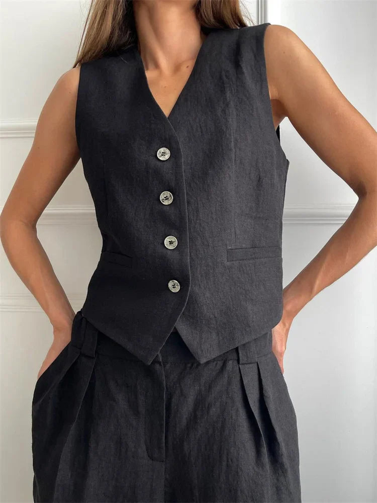 Marlowe Linen 100% Trouser Set