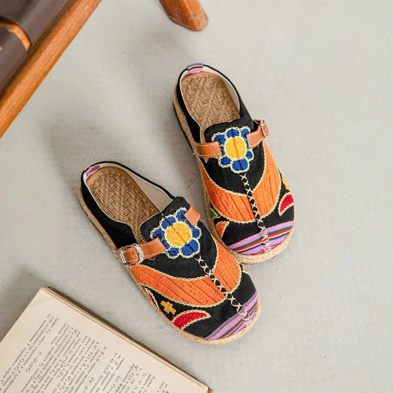 Evelyn Rojas Woven Slip-Ons