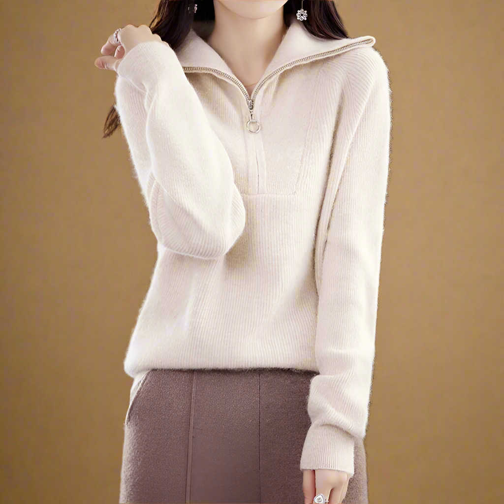Mink Wool Half-Zip