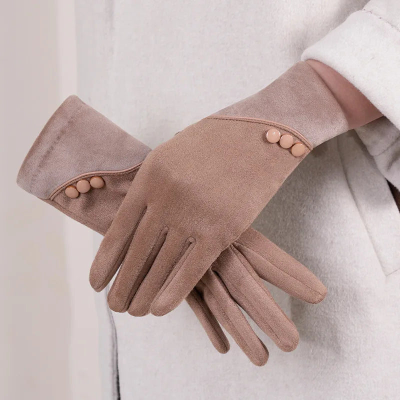 Midnight Paris Charm Suedes Gloves