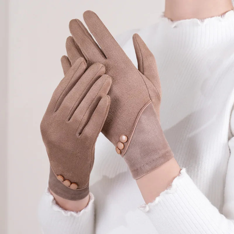Midnight Paris Charm Suedes Gloves