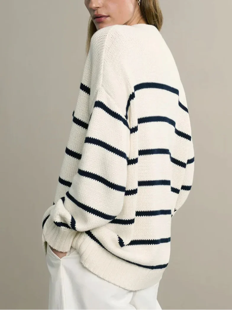 Westhaven Organic Striped Cardigan