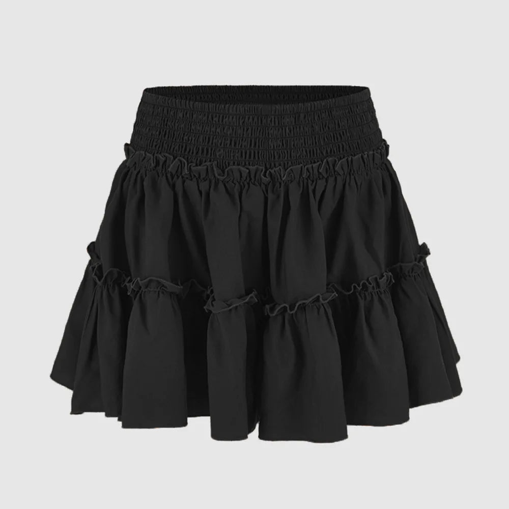 Viora Leopard Ruffle Skirt