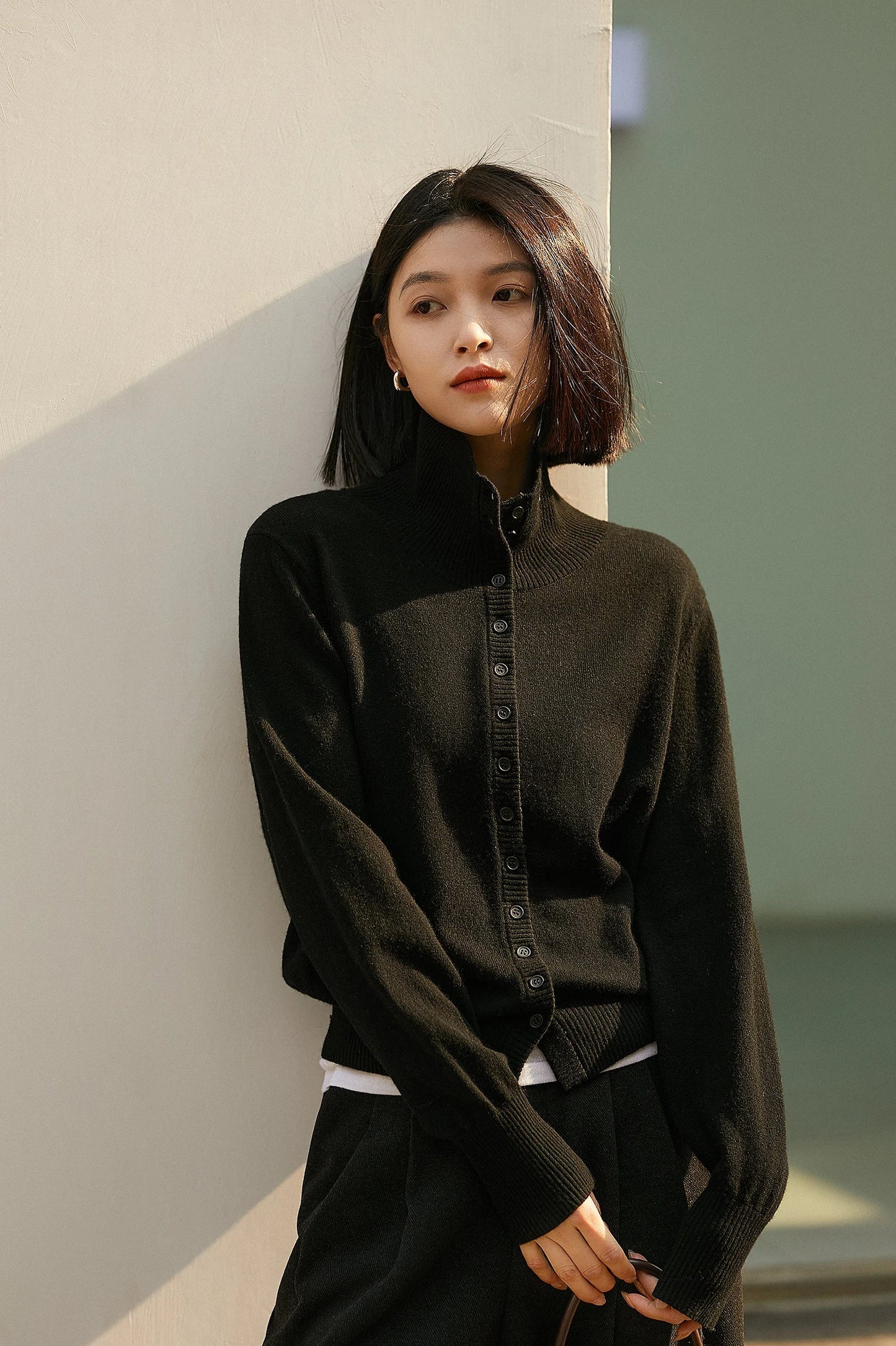 Vercelli Cashmere Button Sweater