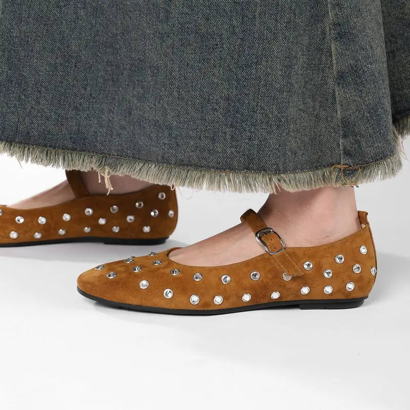 Evelyn Studded Mary Janes
