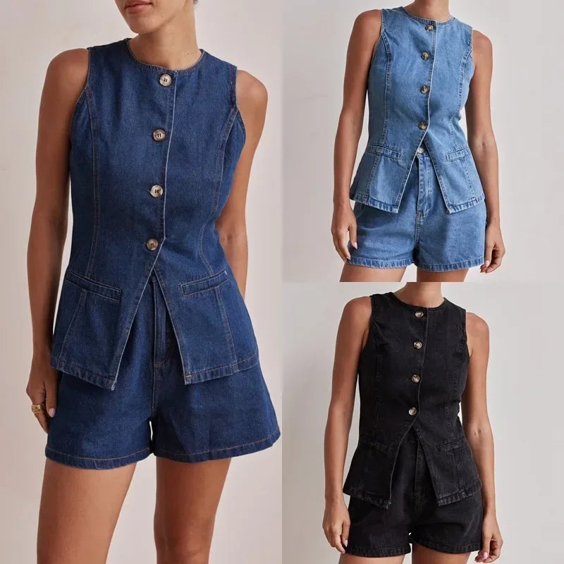 Monroe 100% Cotton Denim Set