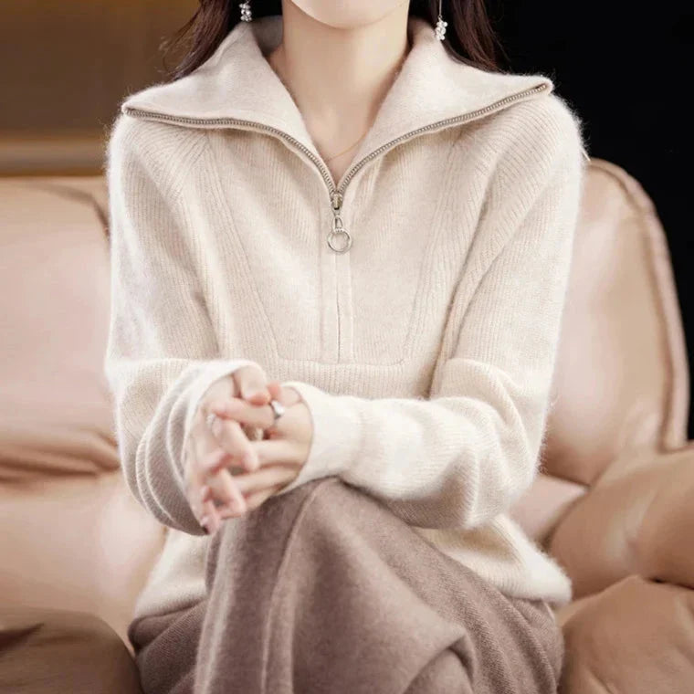 Mink Wool Half-Zip