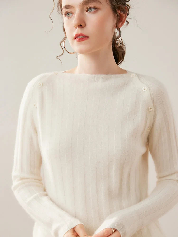 Maribel Buttoned Cashmere Sweater