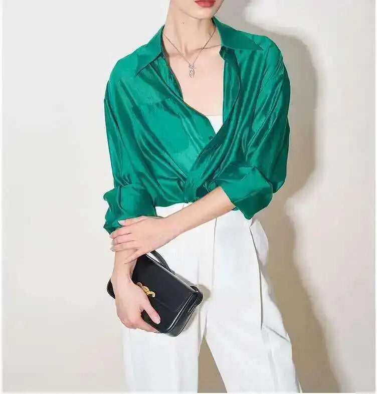 The Flowing Silk Poplin Blouse
