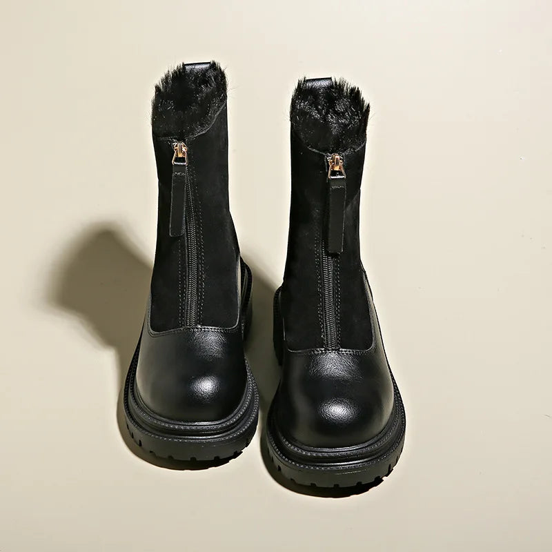 Cortina Suede Fur Boots