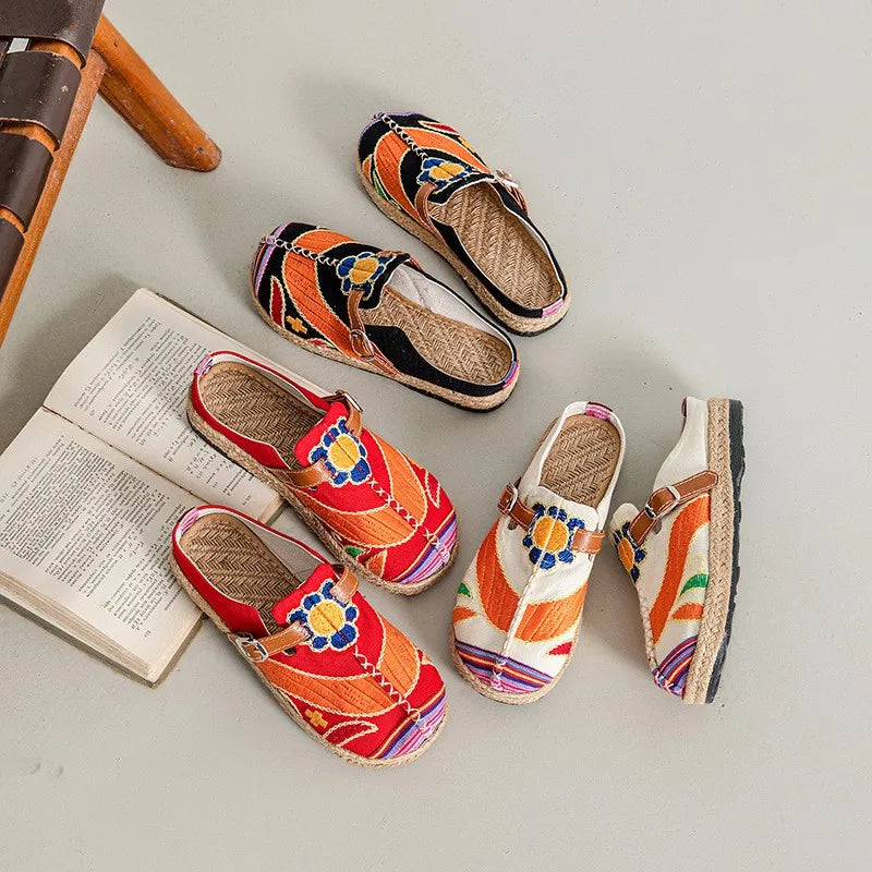 Evelyn Rojas Woven Slip-Ons