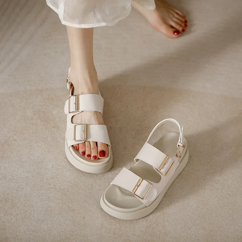 Italian Leather Platform Sandal