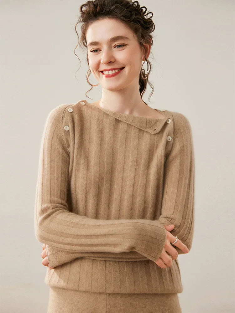 Maribel Buttoned Cashmere Sweater