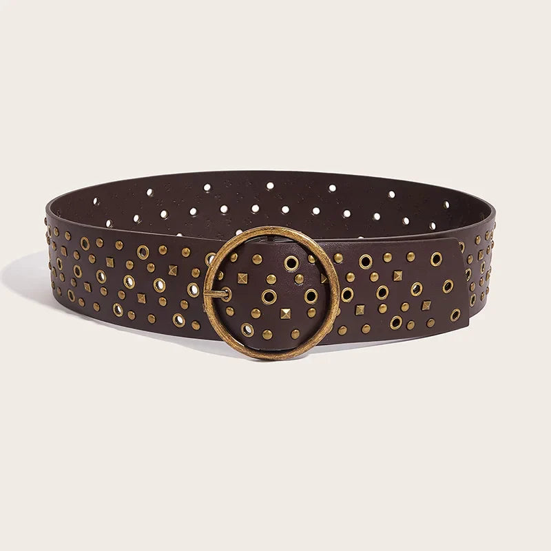 Oversized Women's Leather Belt