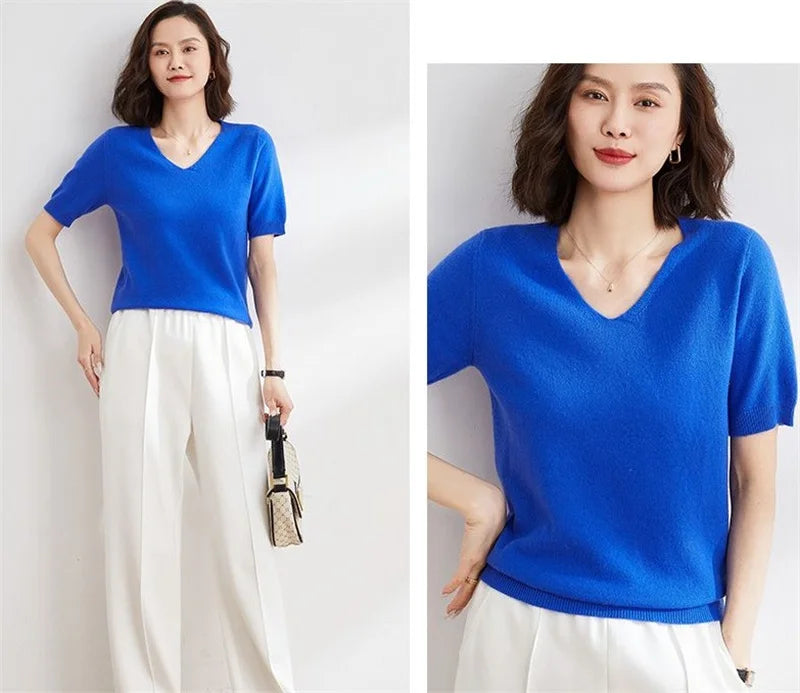 Elysian V-Neck Knit Top