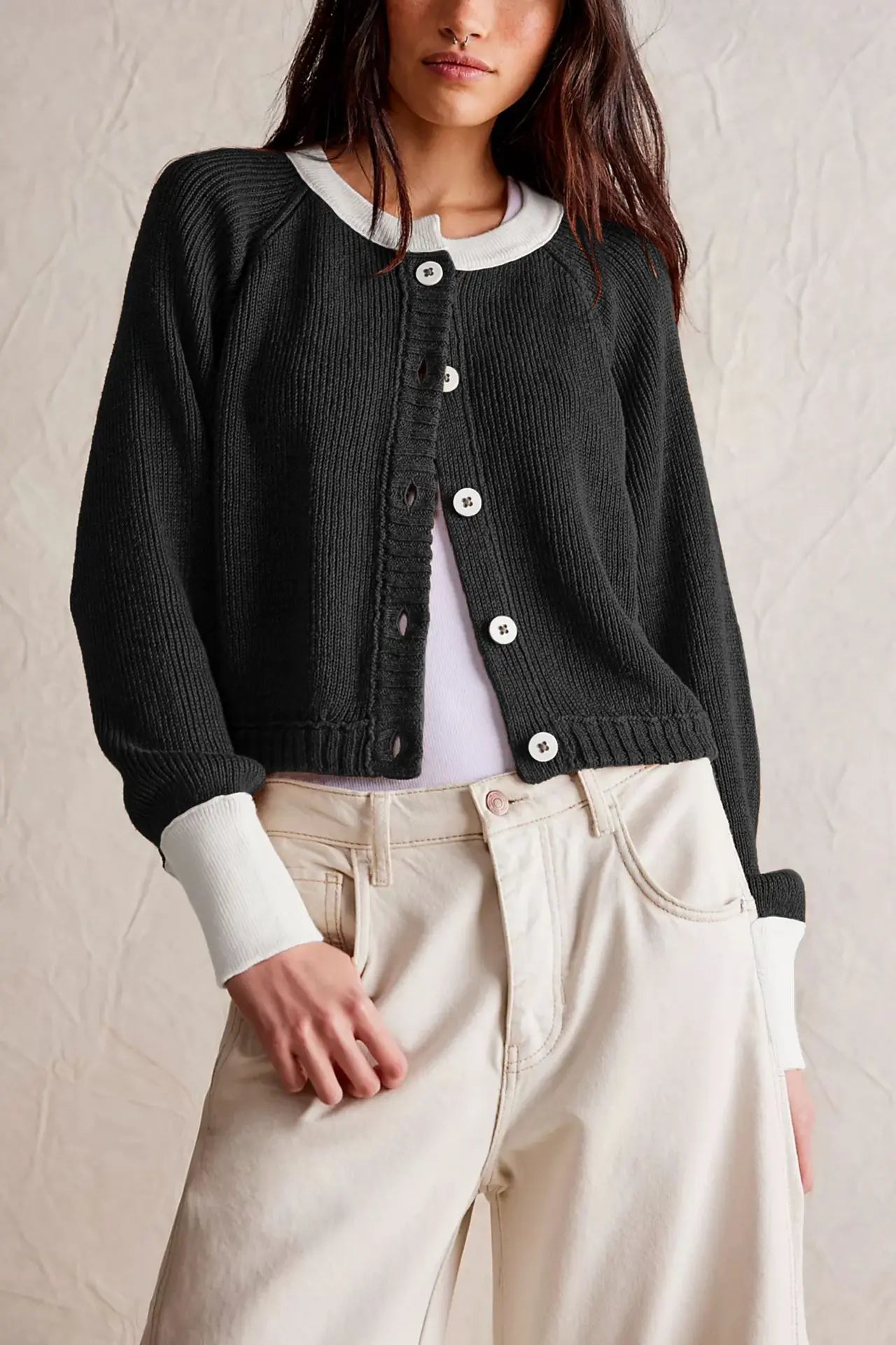 Ardene Cropped Button Cardigan