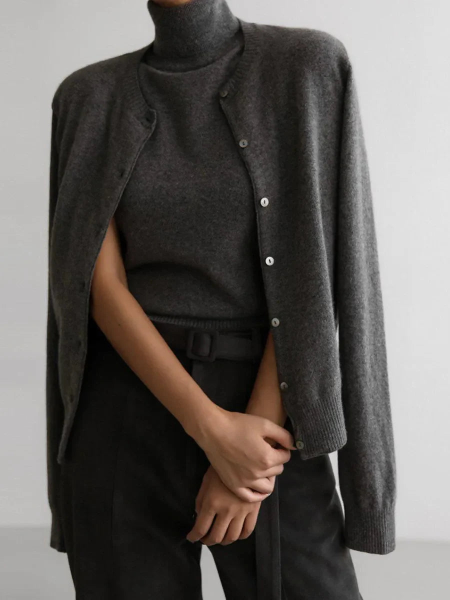 Ashbourne Knit Cardigan & Turtleneck Set