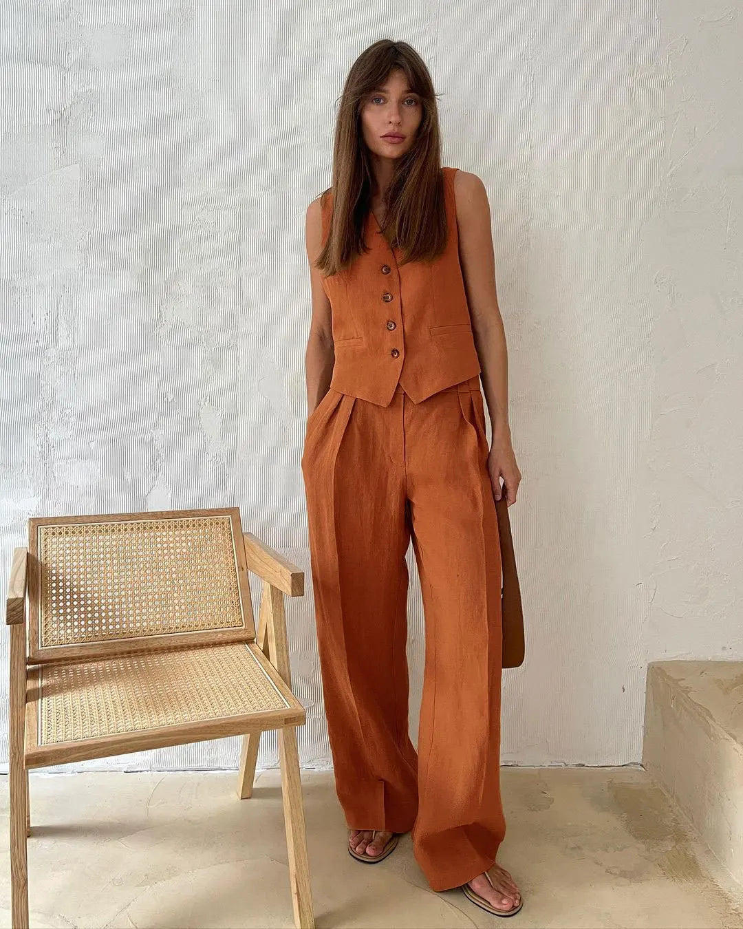 Marlowe Linen 100% Trouser Set