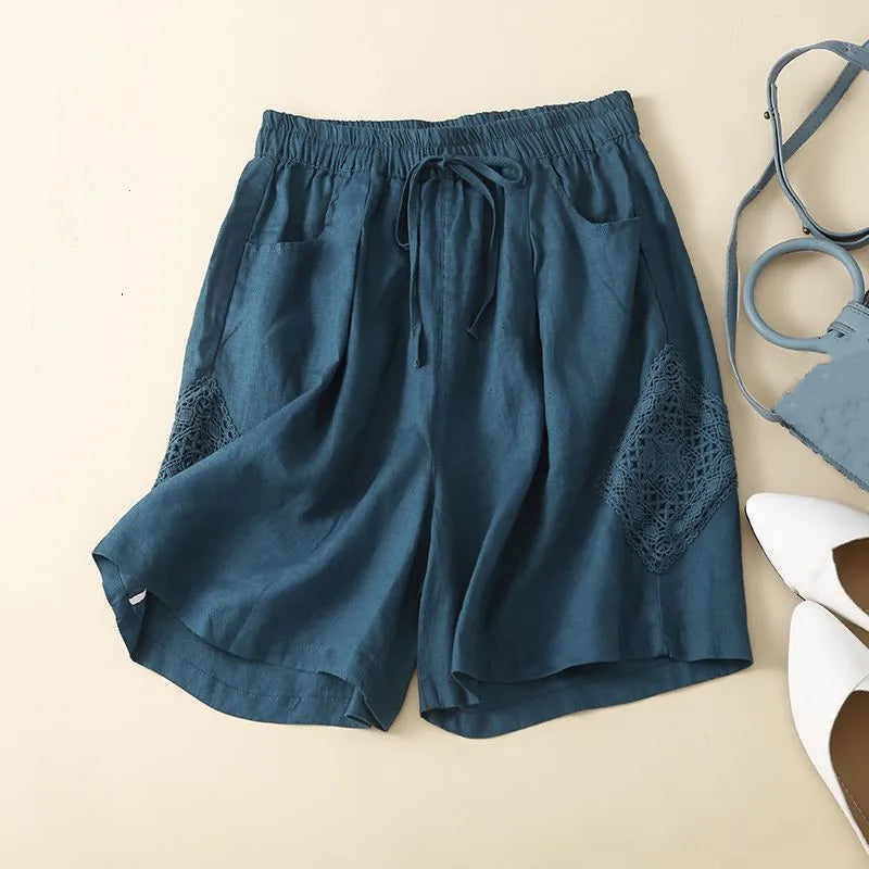Brynn Linen Ruffle Shorts