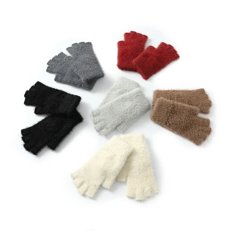 Winter Mink Fingerless gloves