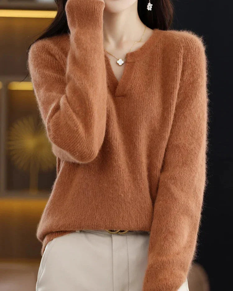 Brushed Mink Wool Pullover